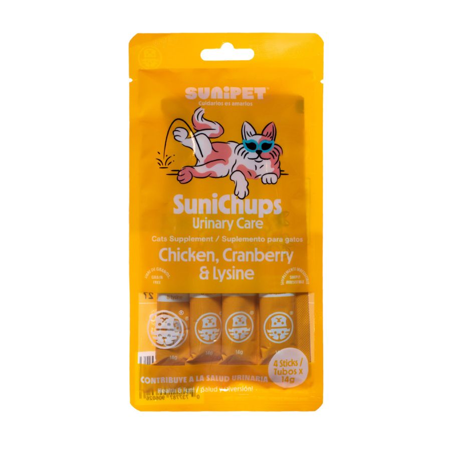 SuniChups Urinari Care- Snack funcional para gatos 56 GR, , large image number null